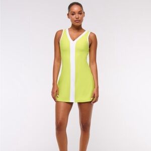Abercrombie &  Fitch YPB Sculpt Lux V Neck Mini Dress Athletic